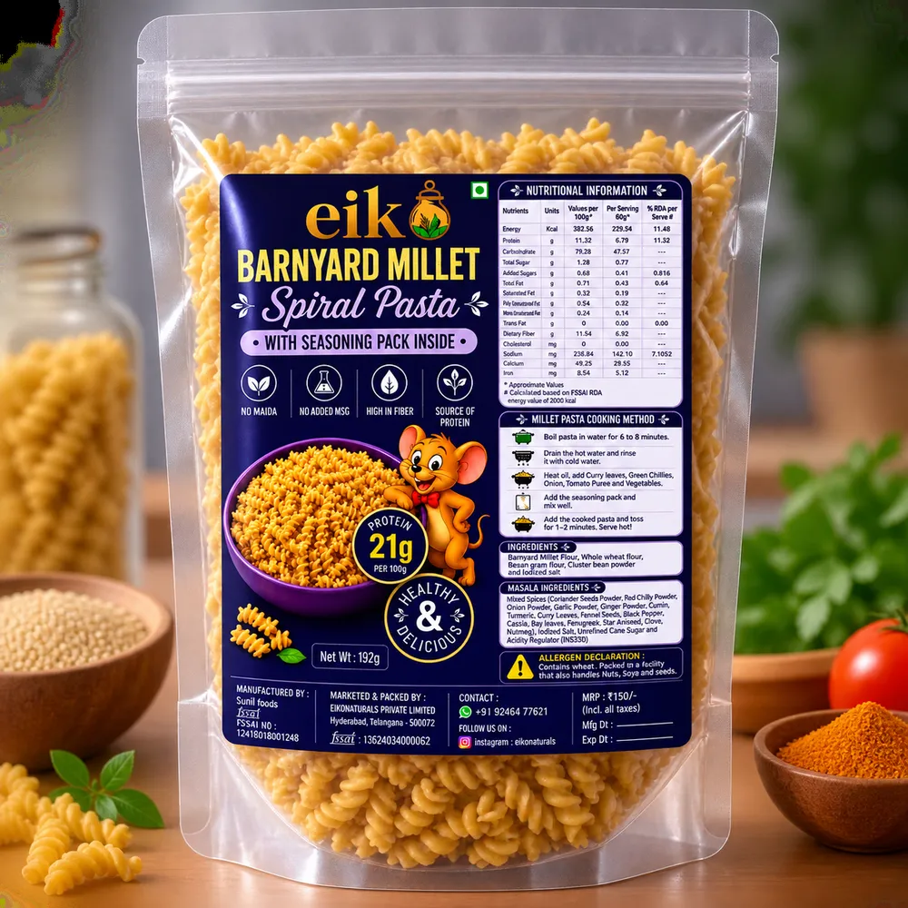 Wholesome Golden Penne Pasta in Wooden Bowl